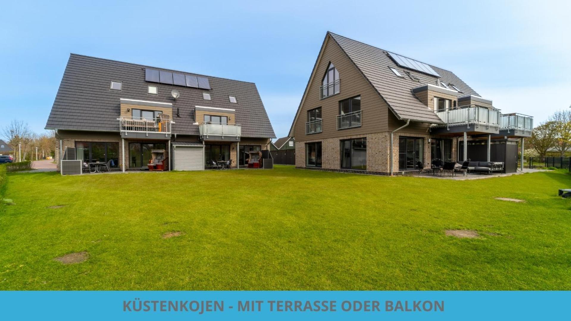 Kuestenkojen Mit 4 Ferienwohnungen Fuer 1 Bis 8 Pers Mit Diversen Schlafzimmern, Garten Oder Balkon 부숨 외부 사진